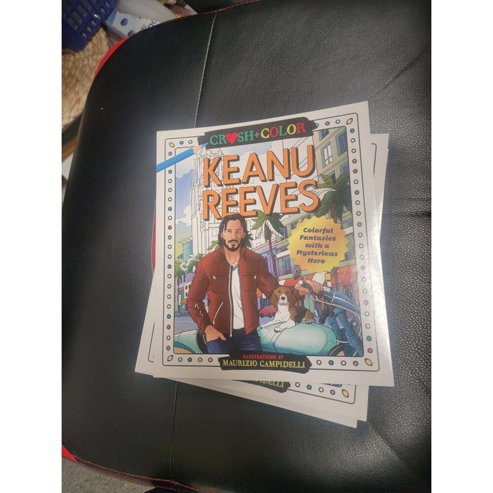 Crush & Color: Keanu Reeves Adult Coloring Book - Picture 2 of 4